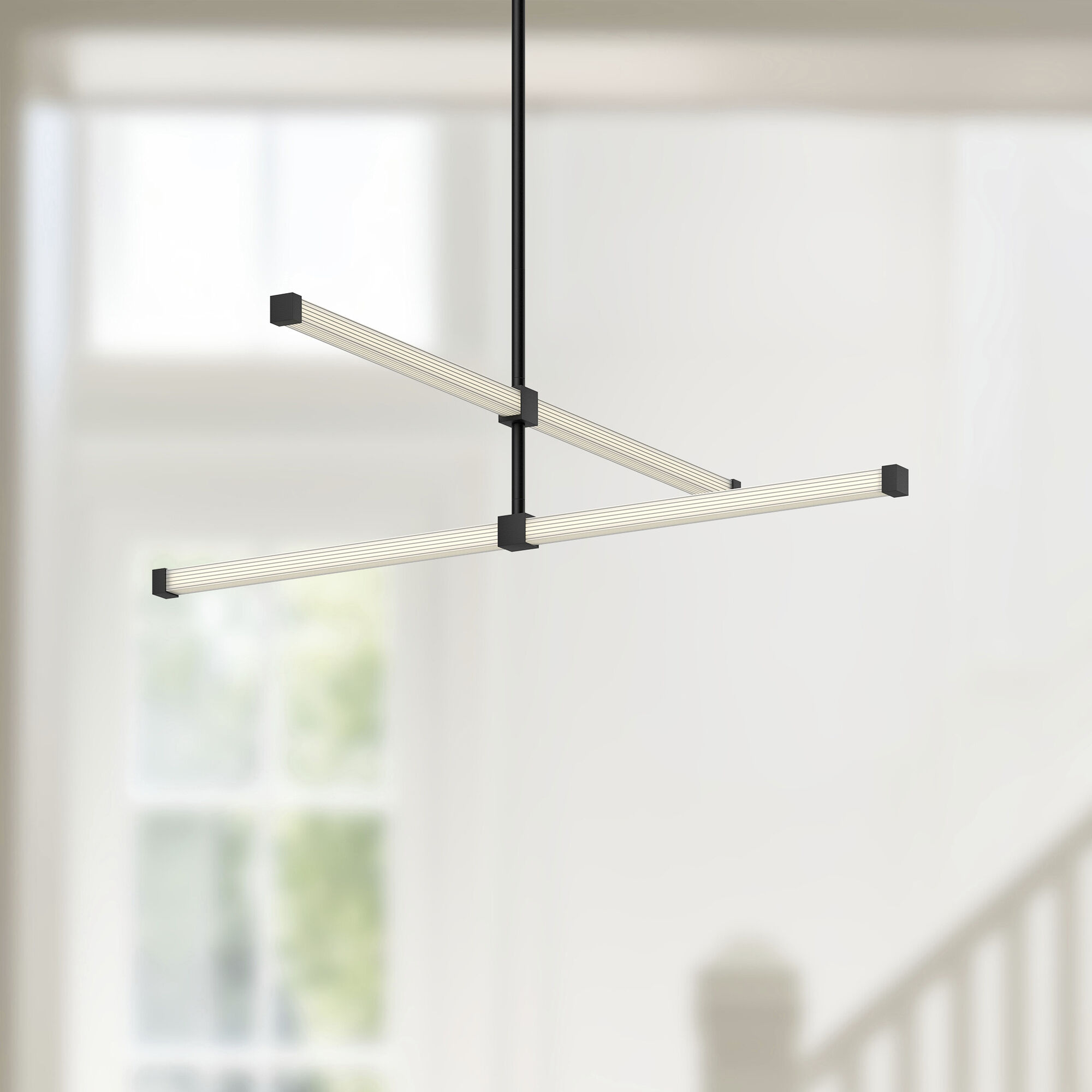 Blade LED 1 inch Black Chandelier Ceiling Light