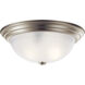 Independence 3 Light 15 inch Brushed Nickel Flush Mount Light Ceiling Light