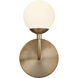 Fusion Collection - Noho Family 1 Light 4.5 inch Brushed Brass ADA Wall Sconce Wall Light in 4" D x 4.5" W x 9" H, EVOLV