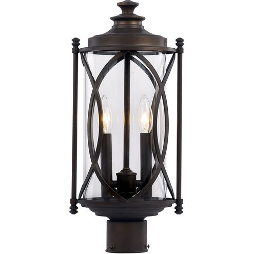 Fiesta 2 Light 24 inch Rubbed Oil Bronze Outdoor Postmount Lantern