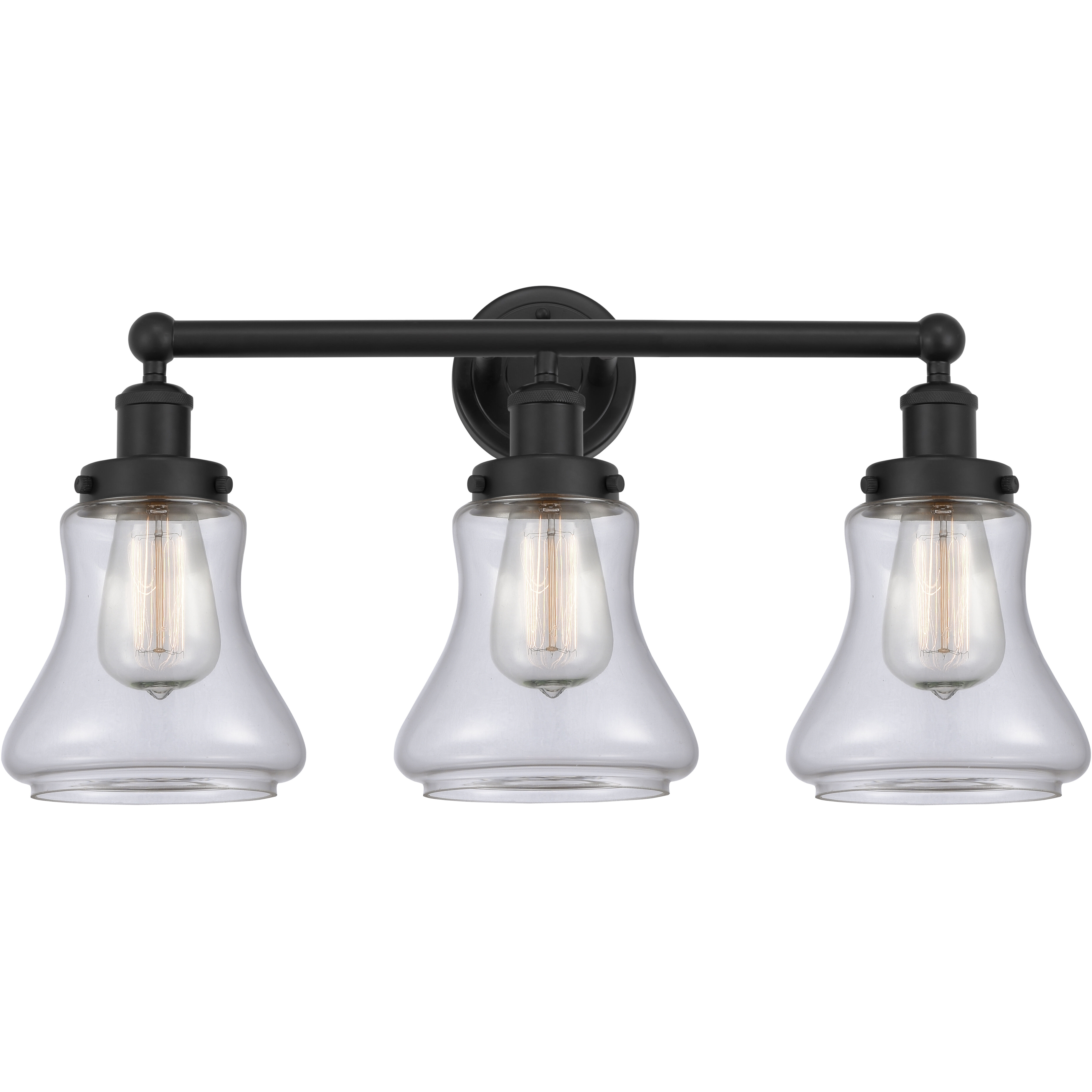 Bellmont 3 Light 24.5 inch Matte Black Bath Vanity Light Wall Light