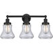 Bellmont 3 Light 24.5 inch Matte Black Bath Vanity Light Wall Light
