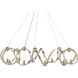 Ringmaster 10 Light 46 inch Contemporary Silver Leaf Chandelier Ceiling Light