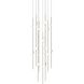 Constellation Aries LED 11.5 inch Satin Nickel Pendant Ceiling Light in 3000K, White Optical Acrylic, 10 FT. Cord