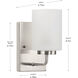 Merry 1 Light 4 inch Brushed Nickel Bath Vanity Wall Light