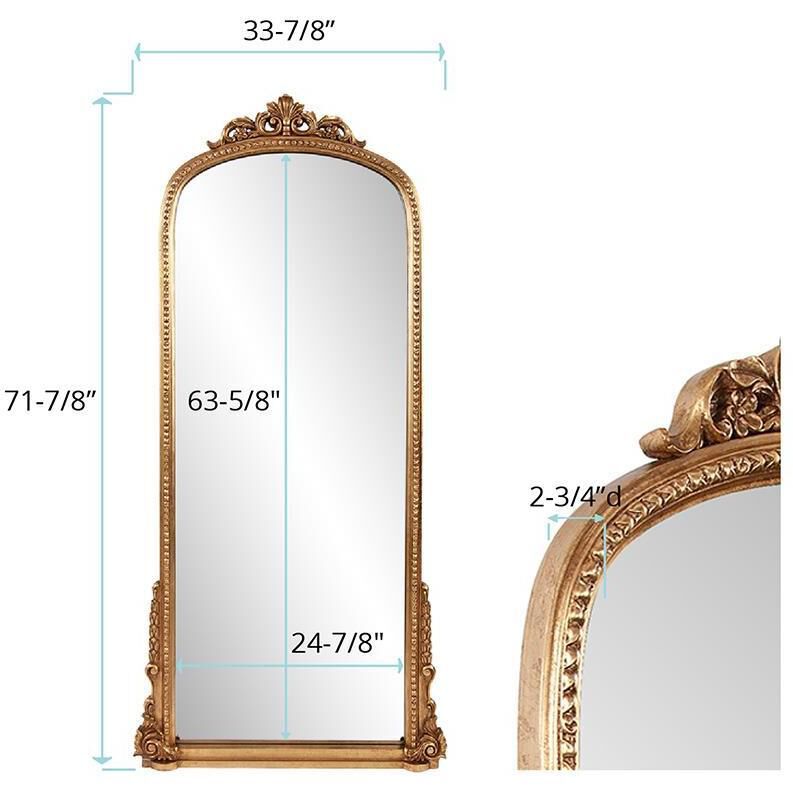 Germaine 71.88 X 33.88 inch Antique Gold Mirror, Tall