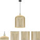 Bridal Veil 1 Light 12 inch Black Antique Brass Mini Pendant Ceiling Light in Mercury Glass