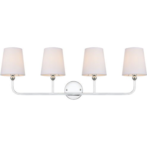 Colson 4 Light 36 inch Chrome Bath Sconce Wall Light