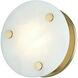 Croton LED 9 inch Aged Brass Flush Mount Ceiling Light, Small