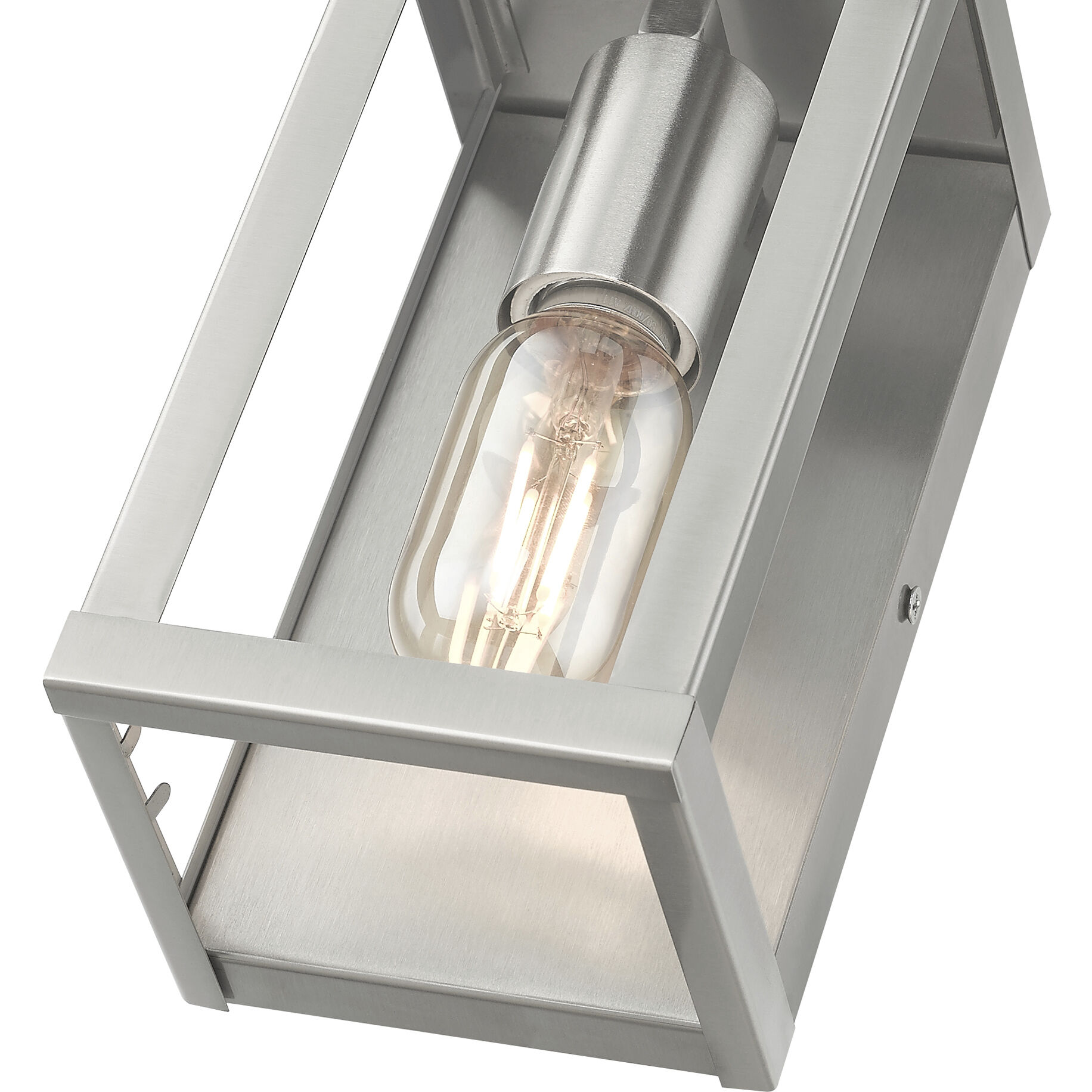 Gaffney 1 Light 8 inch Brushed Nickel Outdoor Wall Lantern, Small
