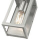 Gaffney 1 Light 8 inch Brushed Nickel Outdoor Wall Lantern, Small