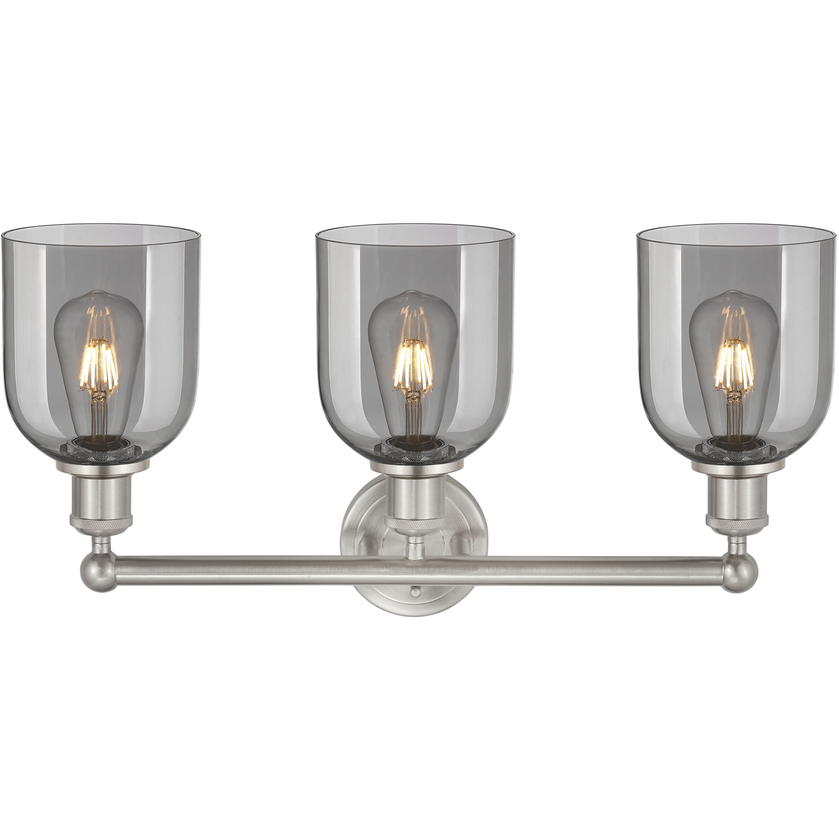 Edison Bella 3 Light 23.5 inch Brushed Satin Nickel Bath Vanity Light Wall Light