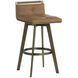 Arizona 35.75 inch Milliken Cognac Swivel Barstool