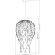 Gabriella 5 Light 15 inch Matte Black Pendant Ceiling Light