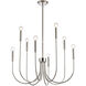 Ulla 8 Light 28 inch Polished Nickel Chandelier Ceiling Light