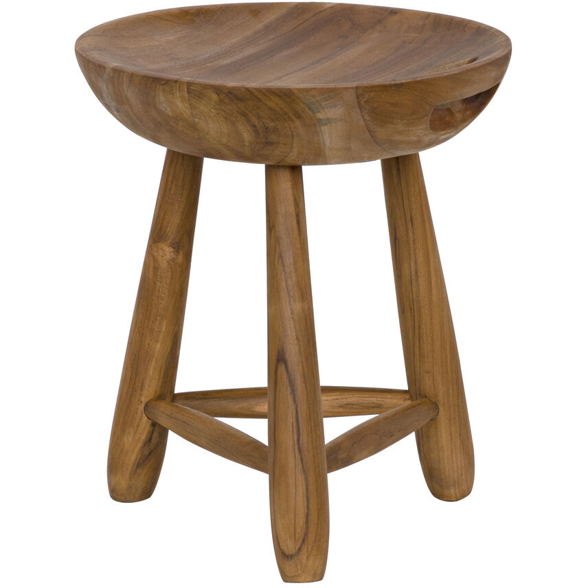 Basel 16.5 inch Clear Coat Semi Gloss Stool