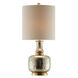 Harper 30 inch 150 watt Mercury and Gold Leaf Table Lamp Portable Light 