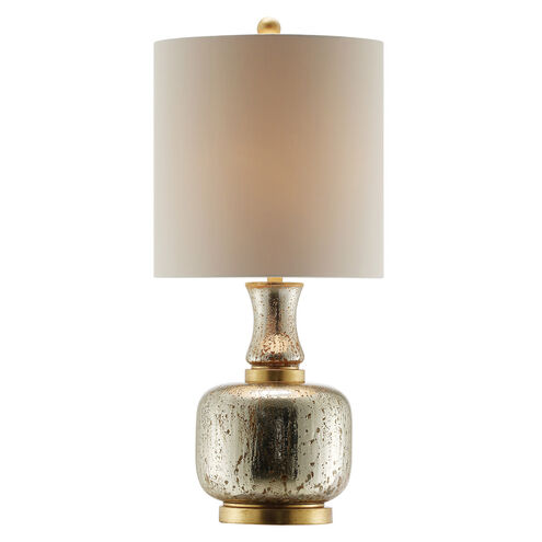 Harper 30 inch 150 watt Mercury and Gold Leaf Table Lamp Portable Light