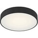 Como LED 13.75 inch Black and White Flush Mount Ceiling Light