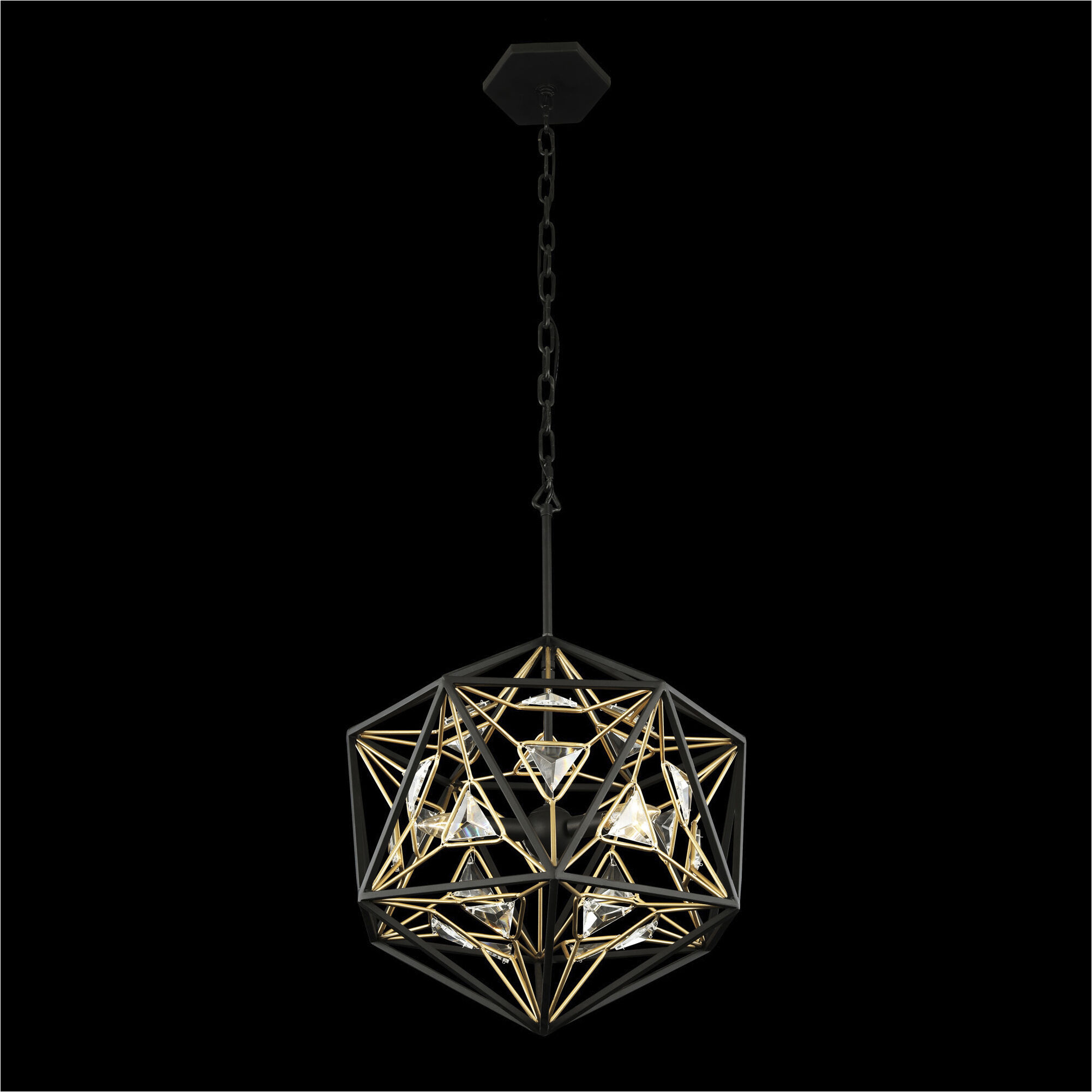 Marcia 3 Light 18 inch Matte Black/French Gold Pendant Ceiling Light