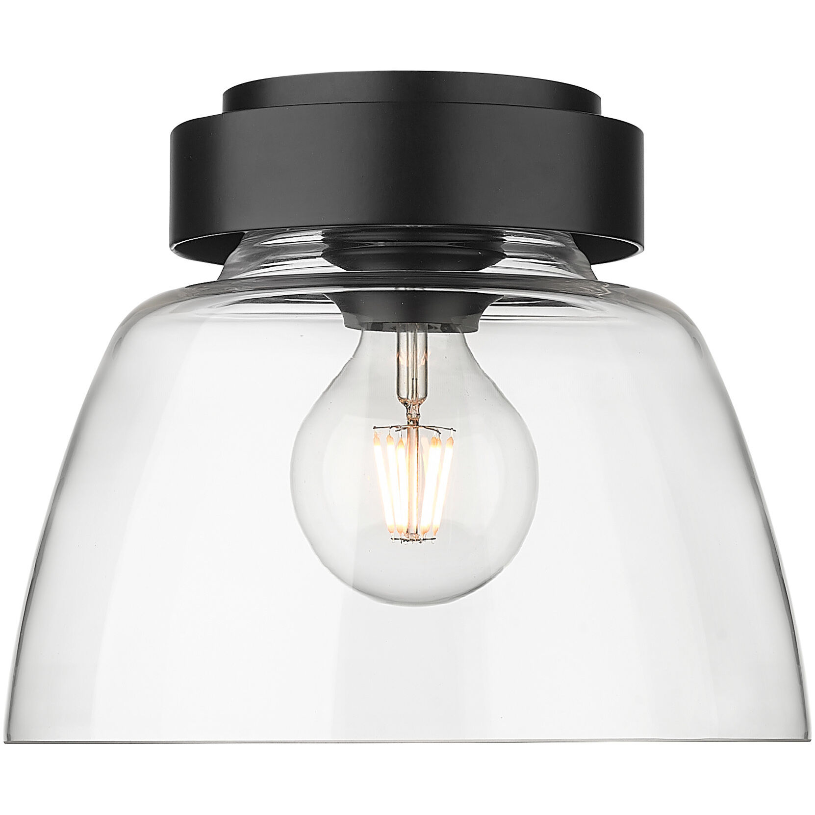 Remy 1 Light 10 inch Matte Black Flush Mount Ceiling Light