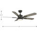 Claret 54 inch Oil Rubbed Bronze with Antique Wood/Chestnut Blades Ceiling Fan