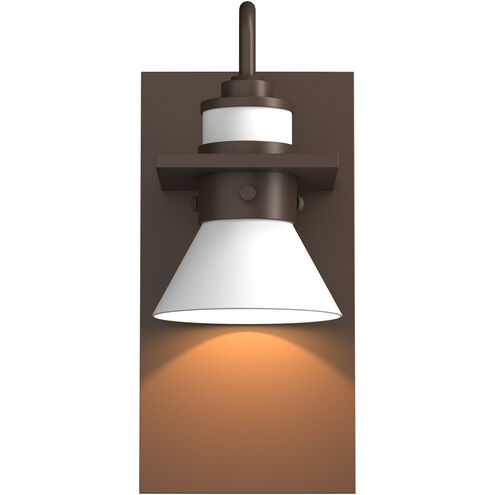 Erlenmeyer 1 Light 11.3 inch Coastal Bronze and Coastal White Outdoor Sconce