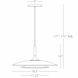 Axiom 3 Light 18.5 inch Polished Gold Pendant Ceiling Light, Diffuser at bottom so you can not see the bulb