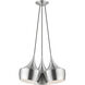 Waldorf 3 Light 21 inch Brushed Aluminum Cluster Pendant Ceiling Light