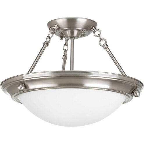 Eclipse 2 Light 15 inch Brushed Nickel Flush Mount Ceiling Light