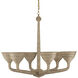 Marbella 6 Light 34.25 inch Contemporary Gold and Sugar White Chandelier Ceiling Light