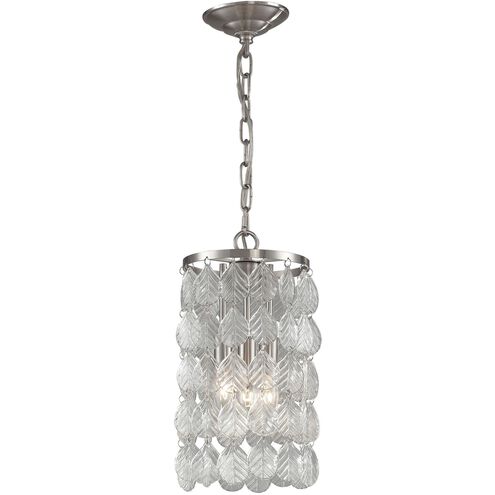 Drayton 3 Light 7 inch Silver with Clear Mini Pendant Ceiling Light