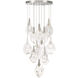 Jateo LED 24 inch Polished Nickel Multi Drop Chandelier Ceiling Light