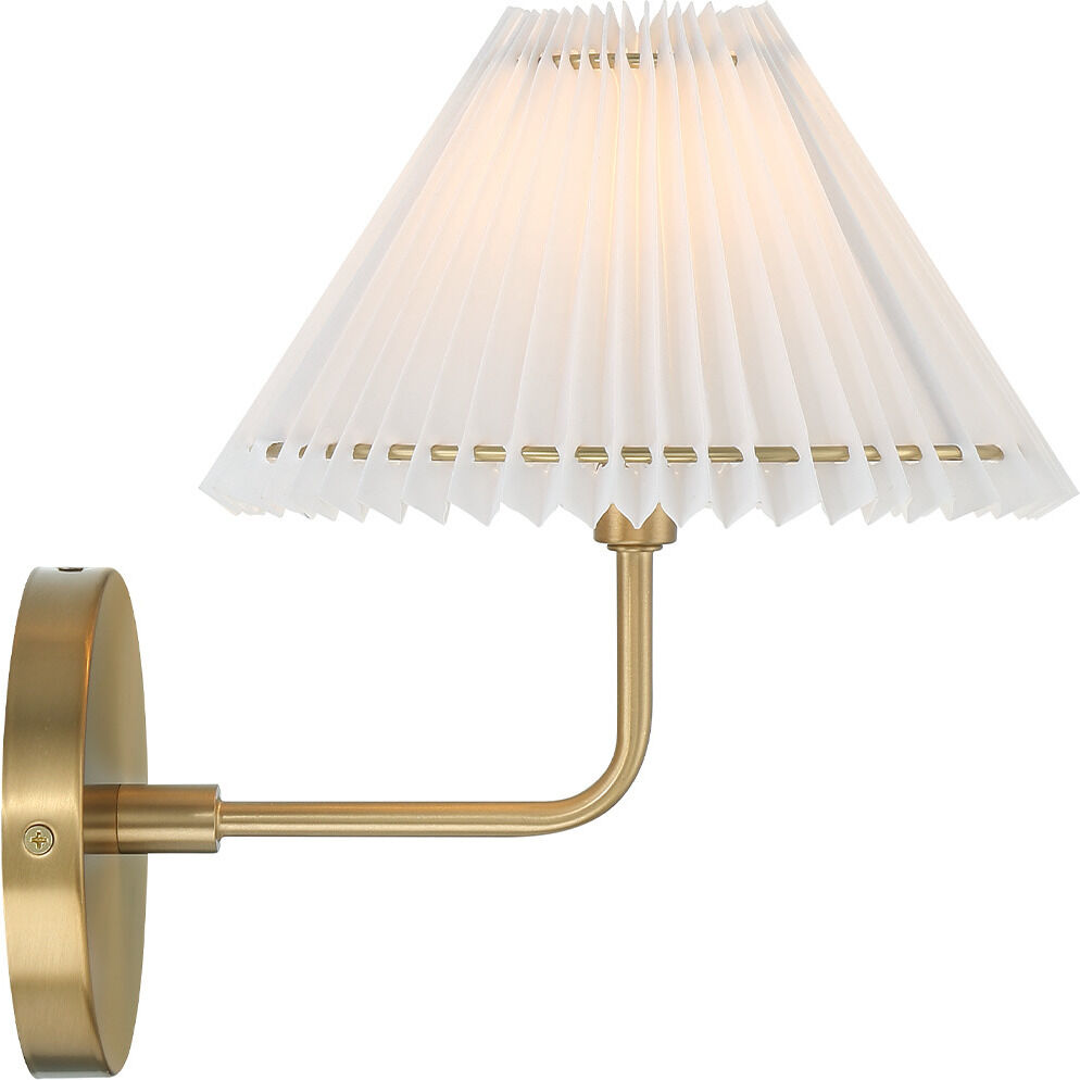 Stella 1 Light 9 inch Natural Brass Wall Sconce Wall Light
