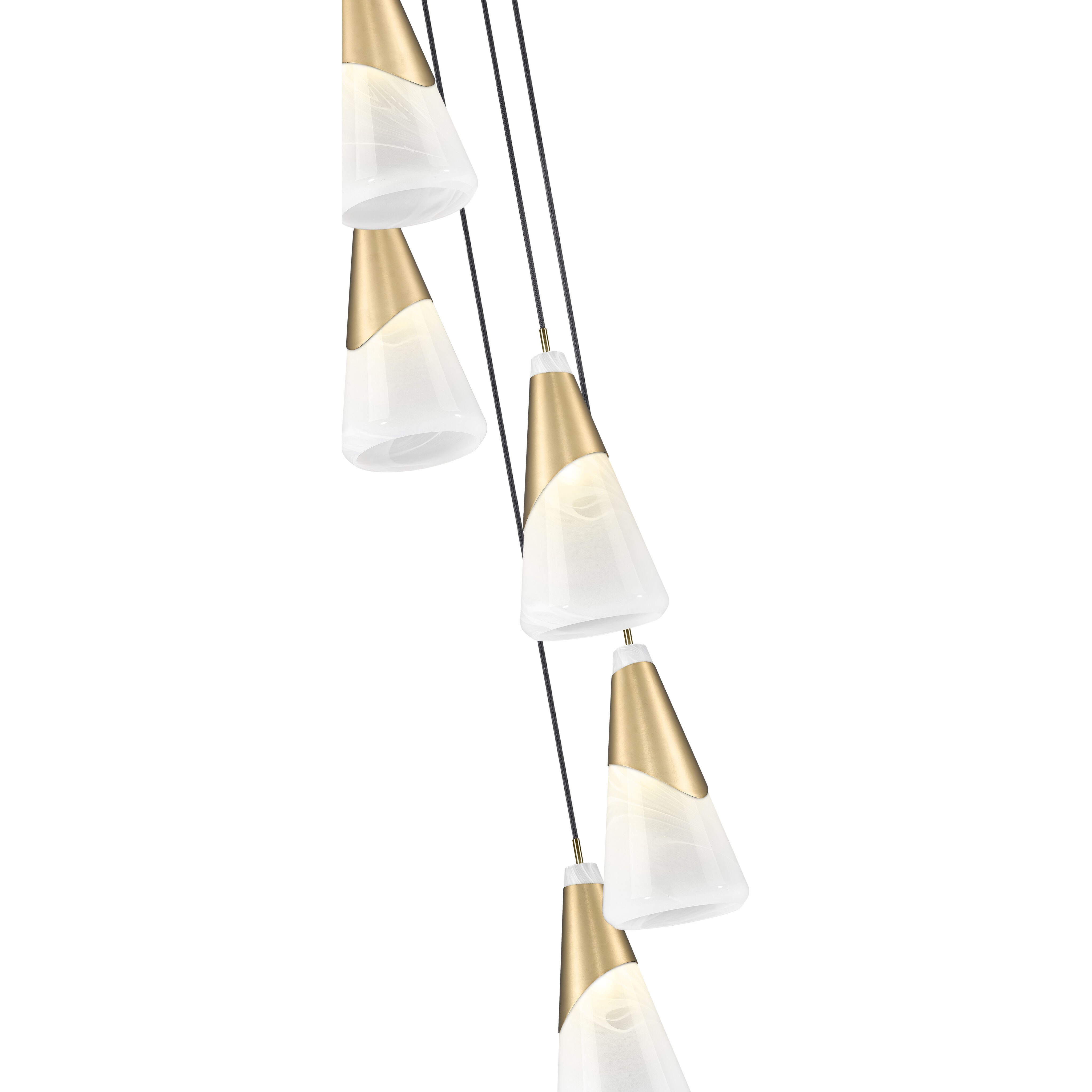 Aimie 5 Light 12 inch Modern Gold Chandelier Ceiling Light