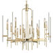 Bari 16 Light 30 inch Aged Brass Chandelier Ceiling Light