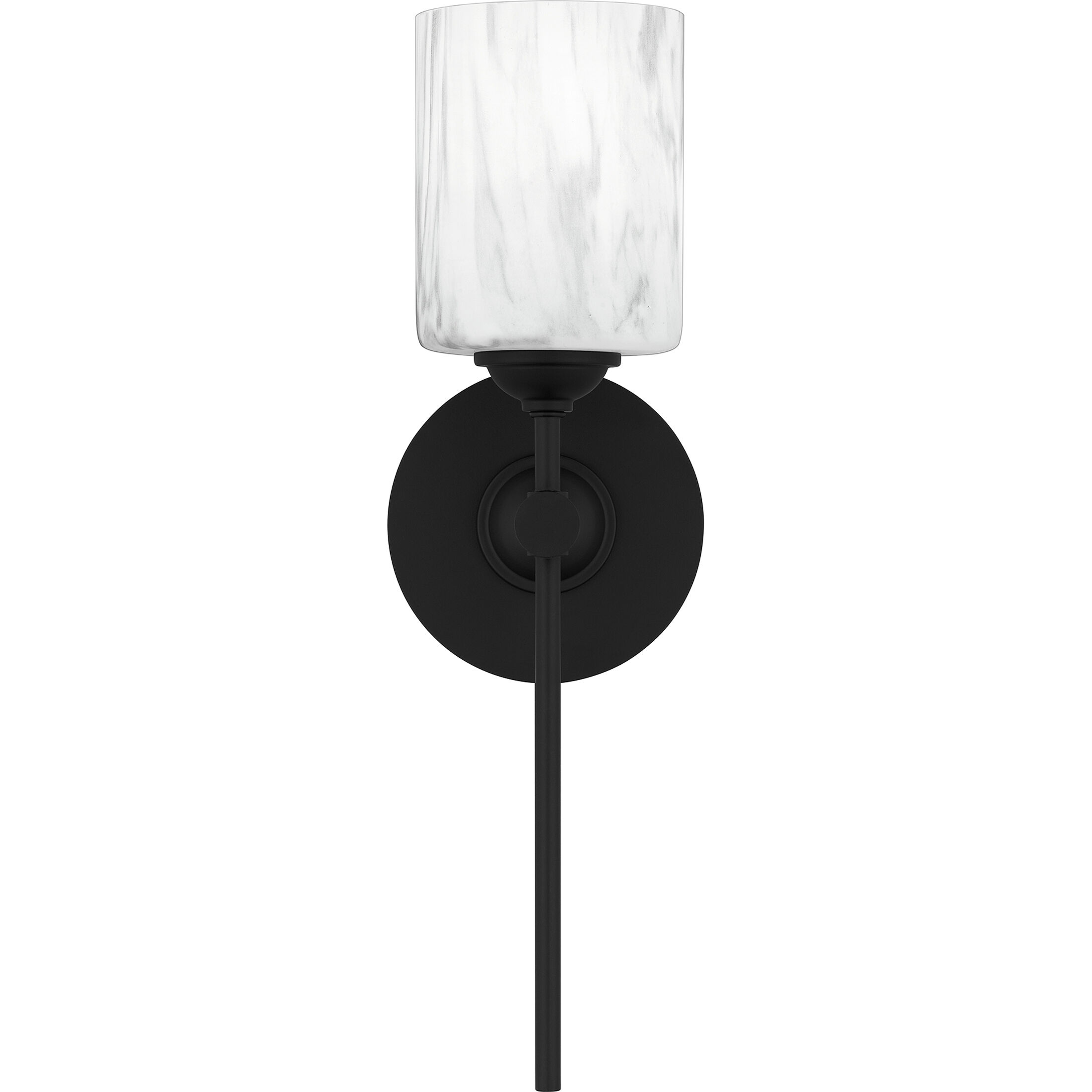 Aria 1 Light 6 inch Matte Black Bath Light Wall Light