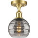 Ballston Rochester 1 Light 5.88 inch Satin Gold Semi-Flush Mount Ceiling Light