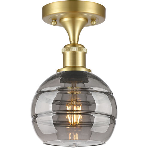 Ballston Rochester 1 Light 5.88 inch Satin Gold Semi-Flush Mount Ceiling Light