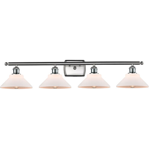 Ballston Orwell 4 Light 36 inch Brushed Satin Nickel Bath Vanity Light Wall Light in Matte White Glass, Ballston