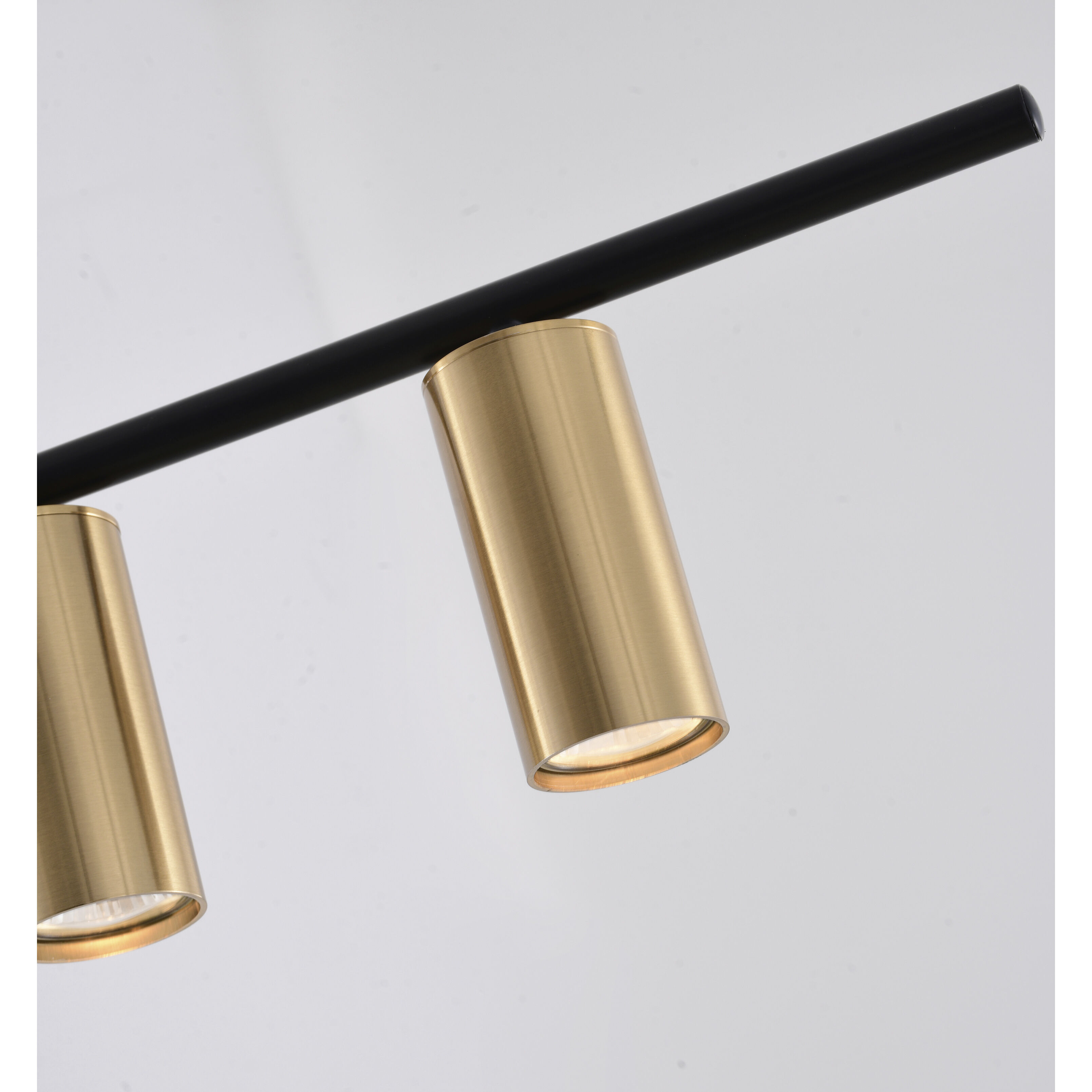 Canada LED 55.1 inch Black and Gold Chandelier Ceiling Light