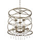Trumbull 9 Light 26 inch Brittannia Gold Pendant Ceiling Light