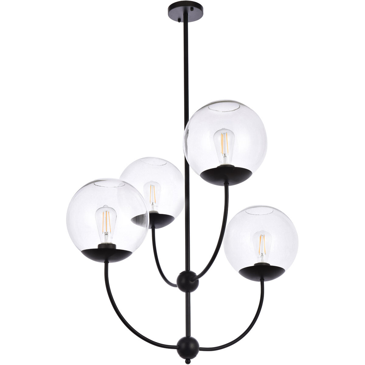 Lennon 4 Light 32 inch Black Pendant Ceiling Light