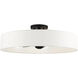 Venlo 4 Light 22 inch Black with Brushed Nickel Accents Semi Flush Ceiling Light