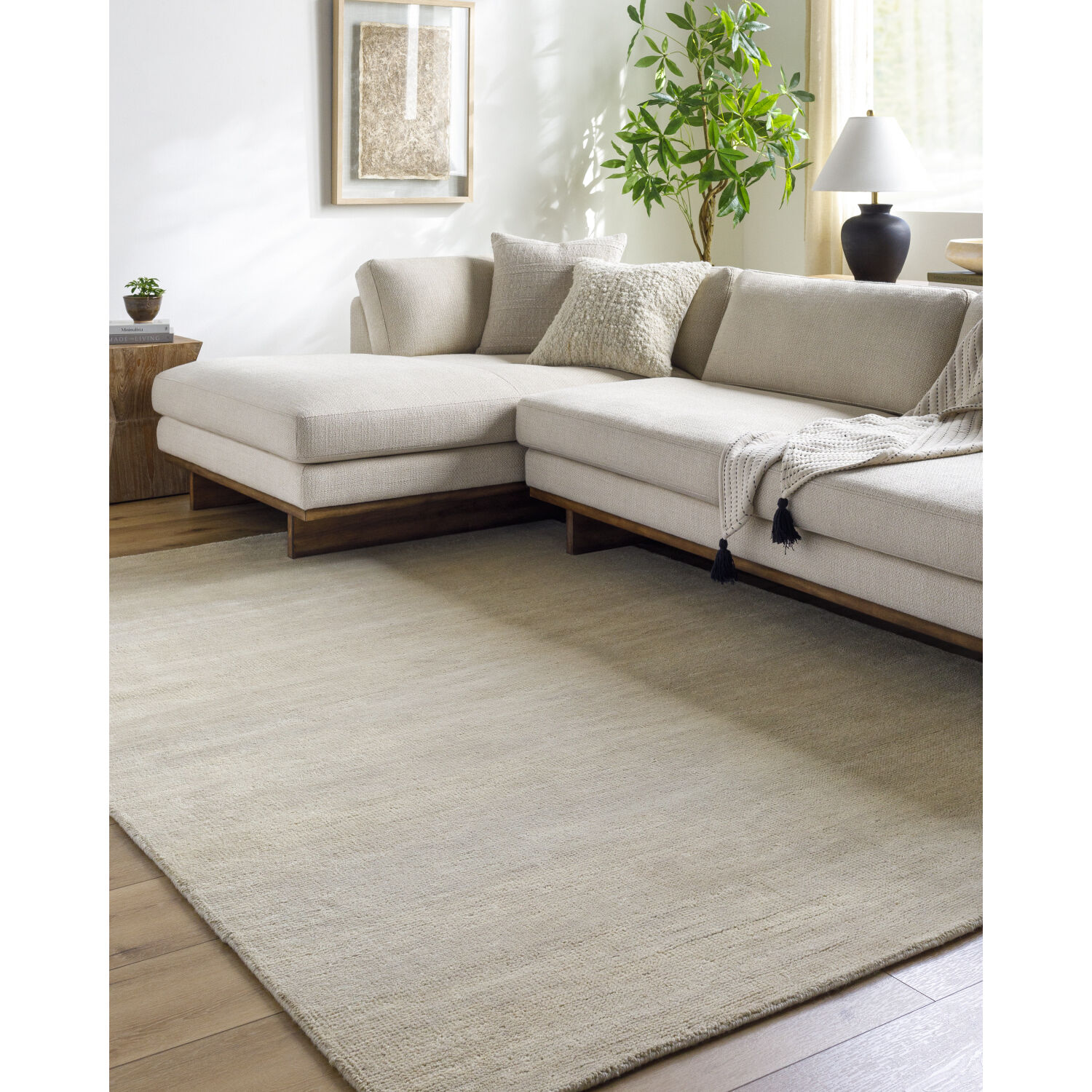 Astana 36 X 24 inch Warm Grey / Ash Handmade Rug in 2 x 3