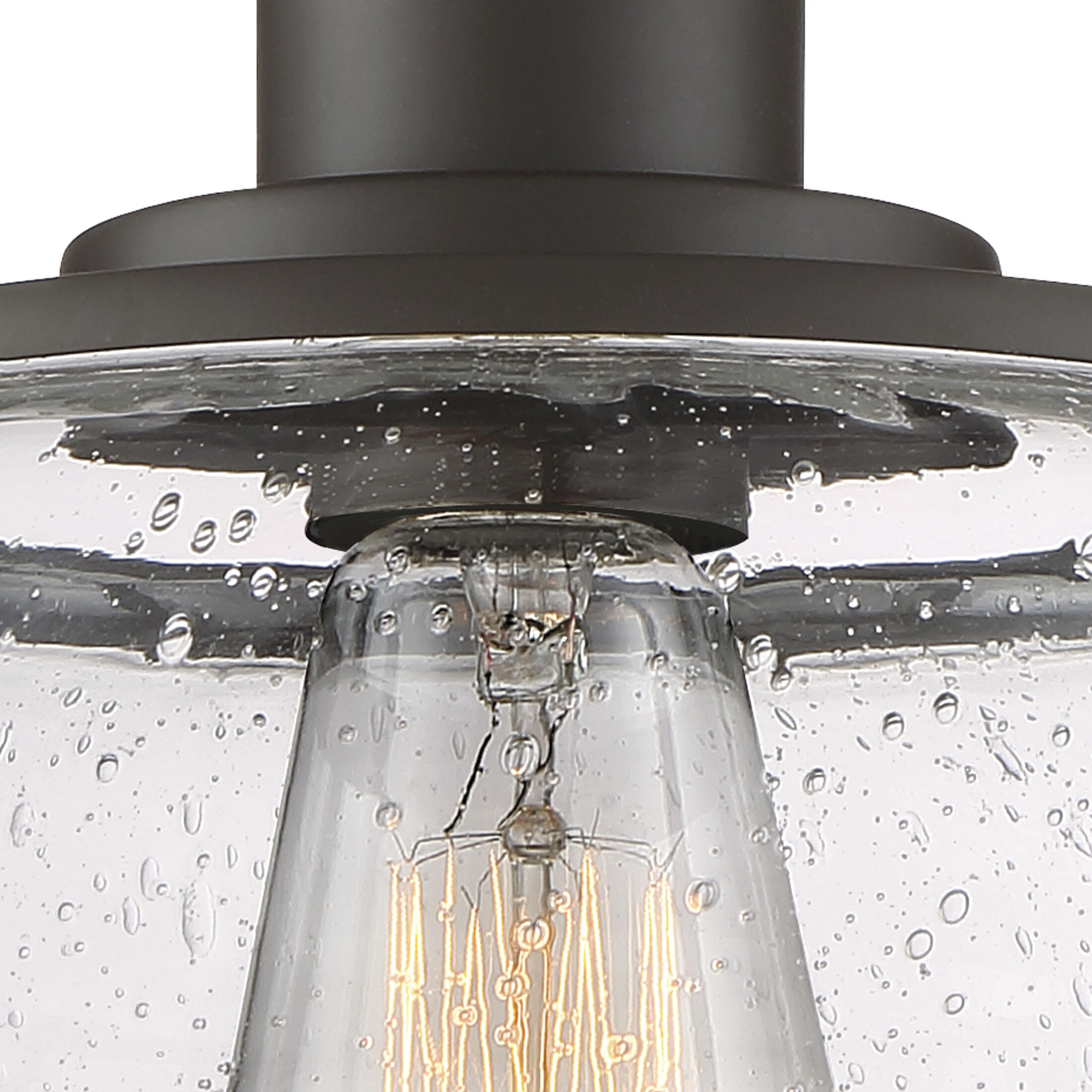 Trilogy 1 Light 10 inch Old Bronze Semi-Flush Mount Ceiling Light