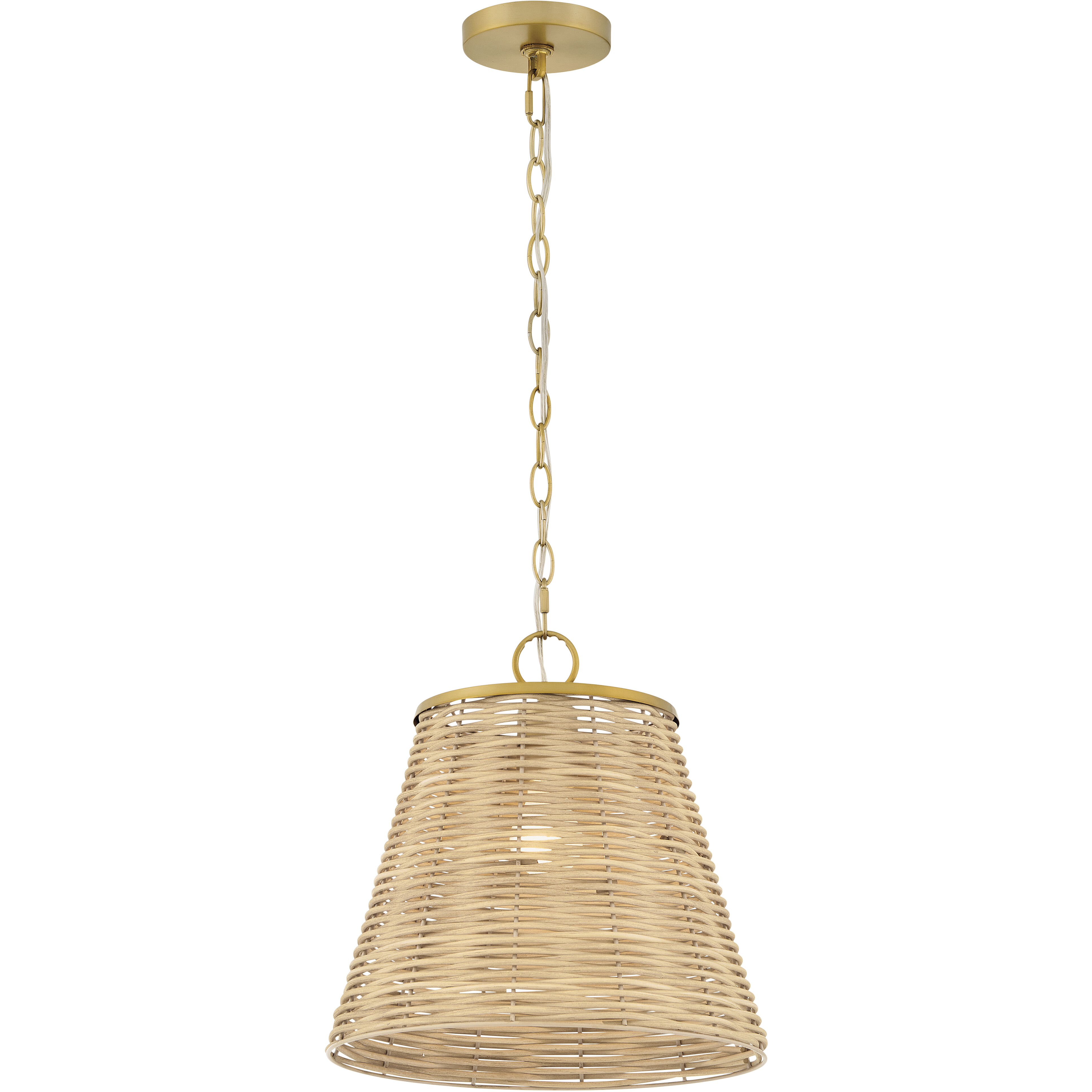 Brynn 1 Light 14 inch Lacquered Brass Pendant Ceiling Light