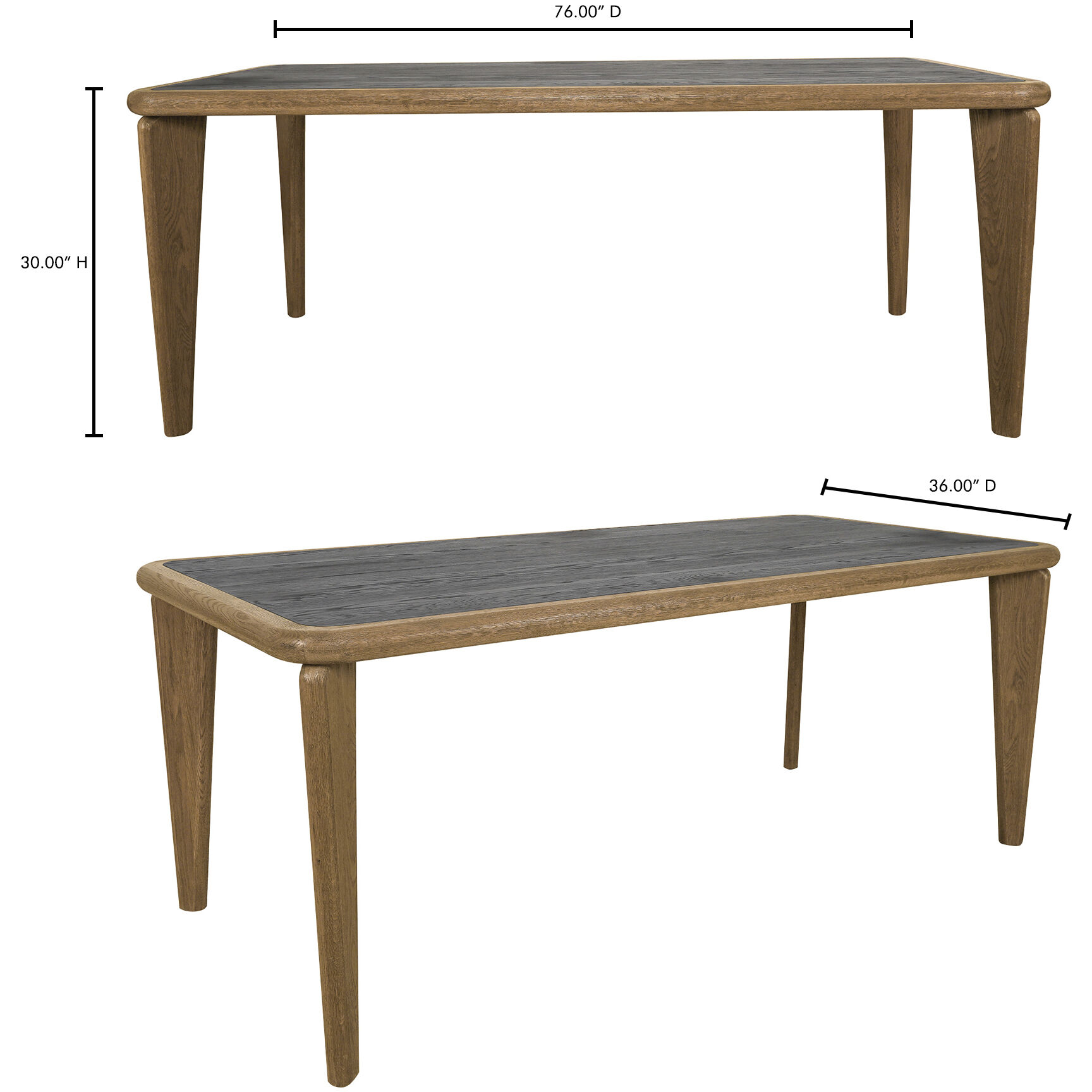 Loden 76 X 36 inch Brown Dining Table, Small