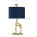 Signature 27 inch 60 watt Solid Gold Table Lamp Portable Light