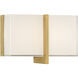 High Rise LED 8.5 inch Legacy Brass Bath Bar Wall Light